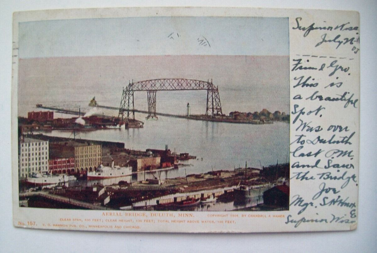 Postcard MN-157 Aerial View of Duluth