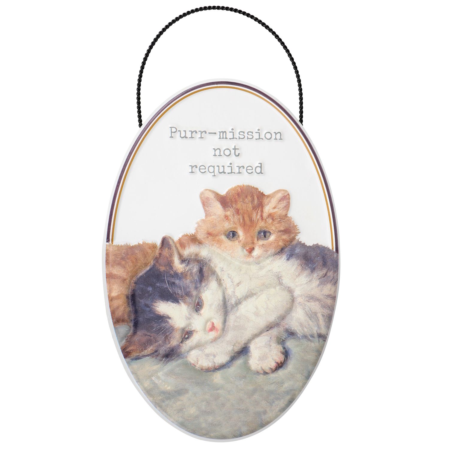 Hanging Decor - Purr-mission | Primitives by Kathy
