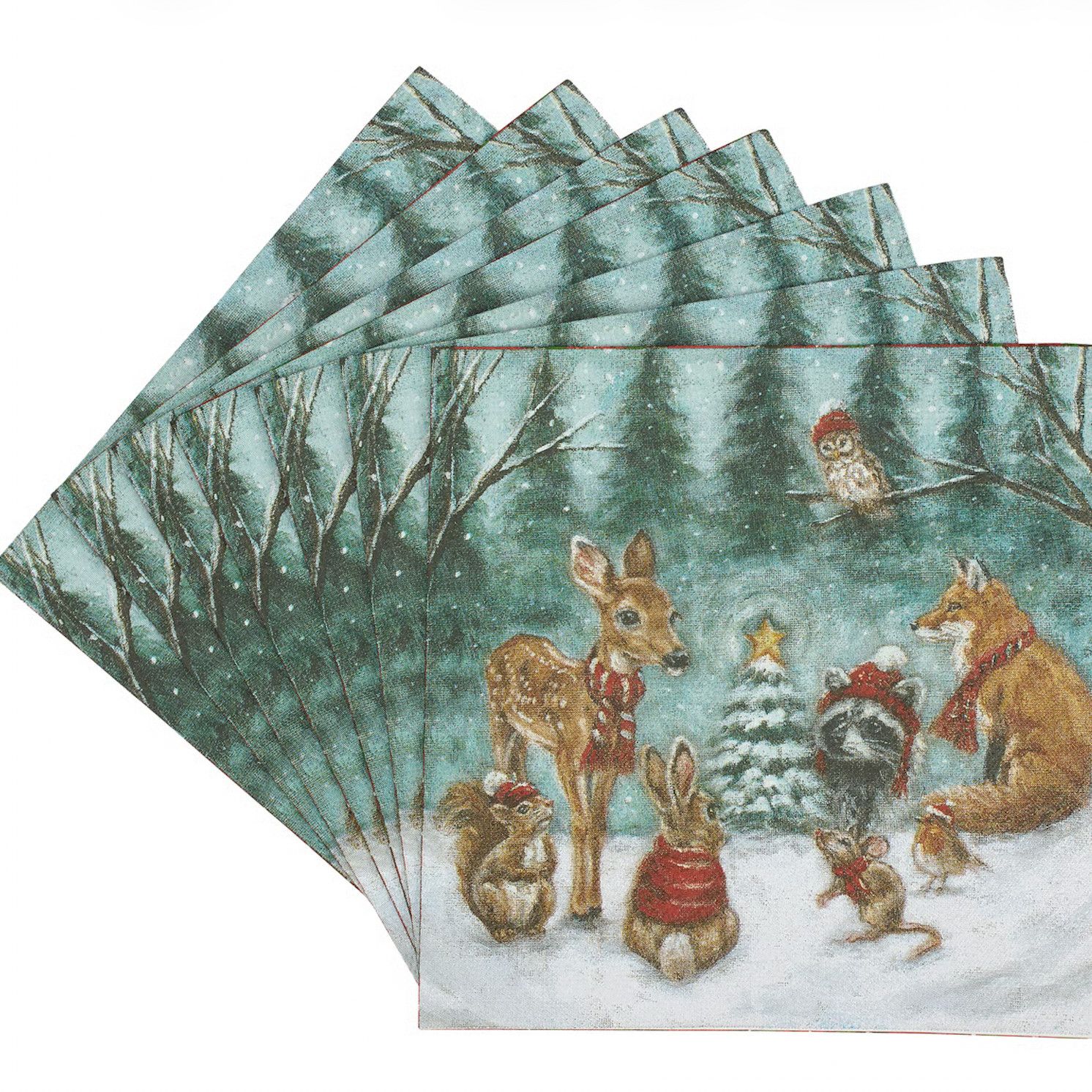 Dinner Napkin - Xmas Plaid | Primitives by Kathy