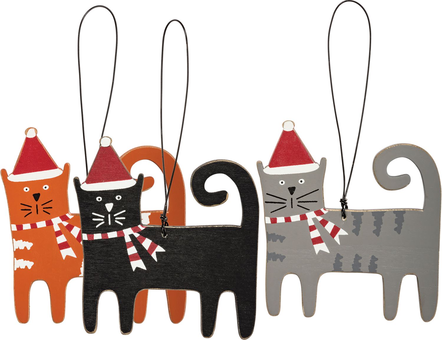 Xmas Orn Set - Christmas Cats | Primitives by Kathy