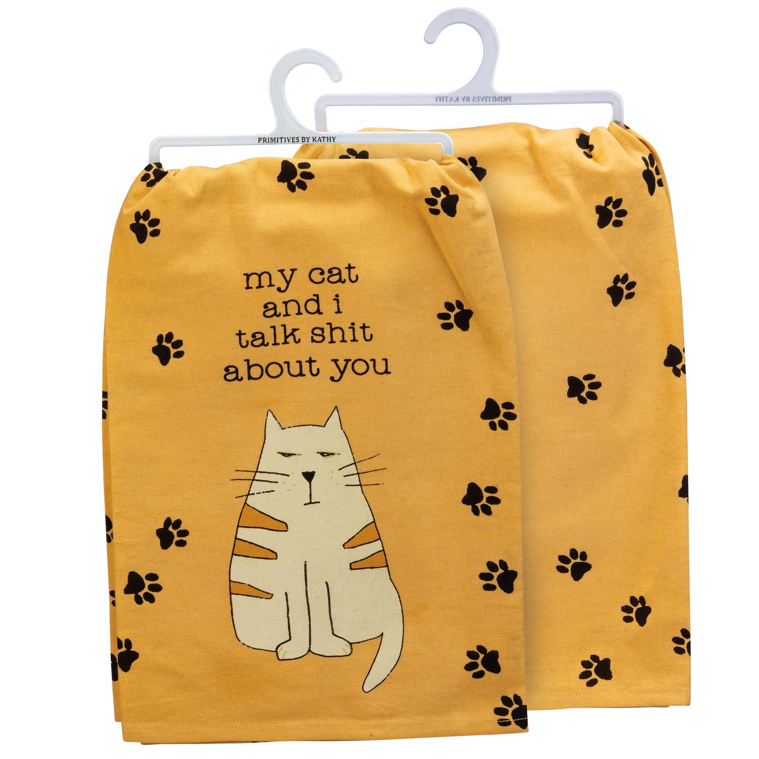 Dish Towel - My Cat And I | Primitives by Kathy