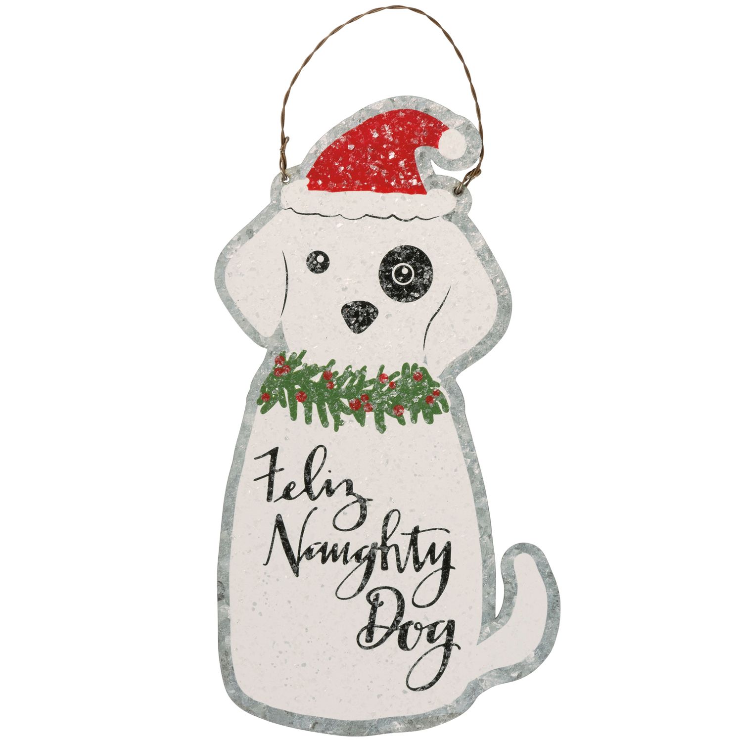 Xmas Orn - Naughty Dog | Primitives by Kathy