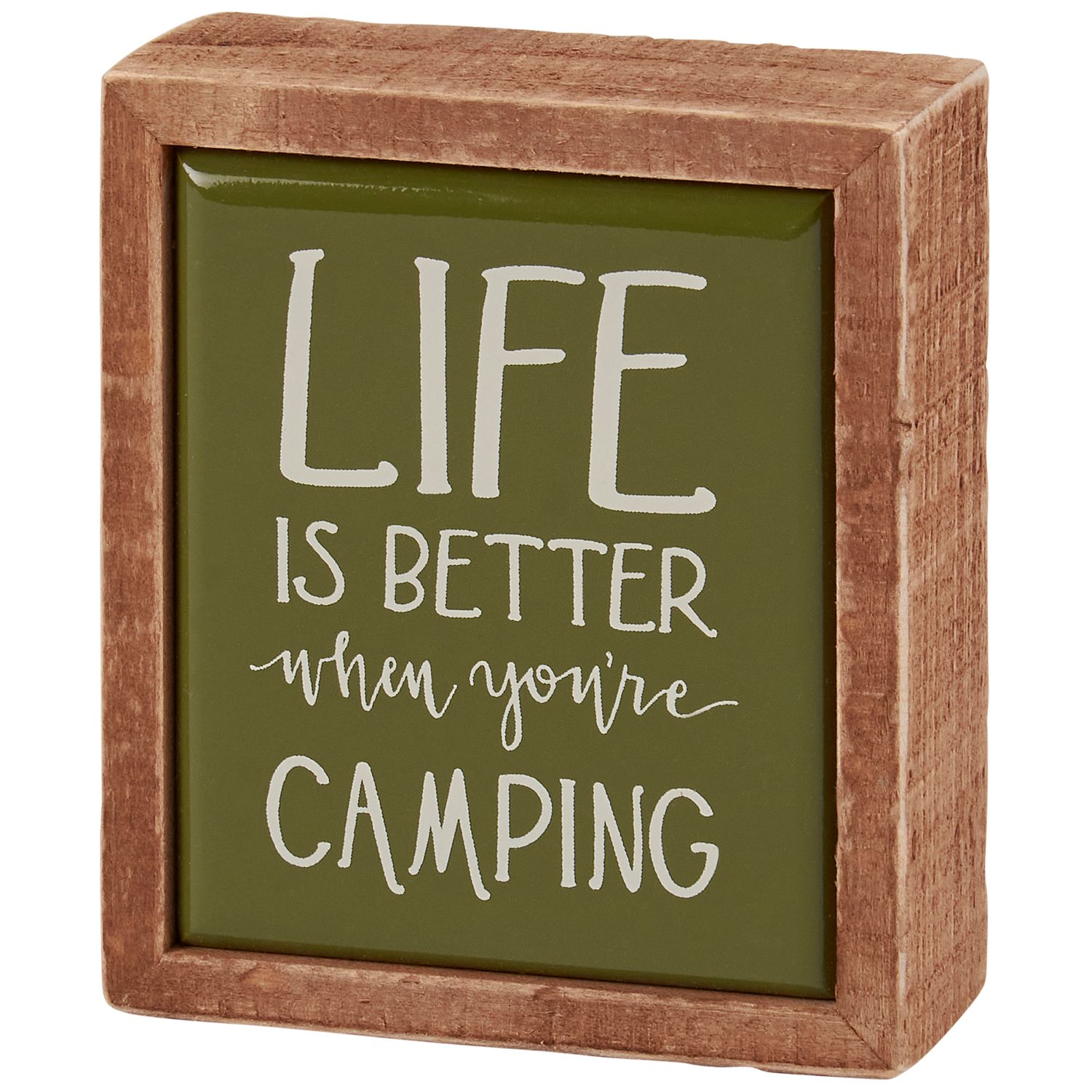 Life Is Better Camping Box Sign Mini | Primitives by Kathy