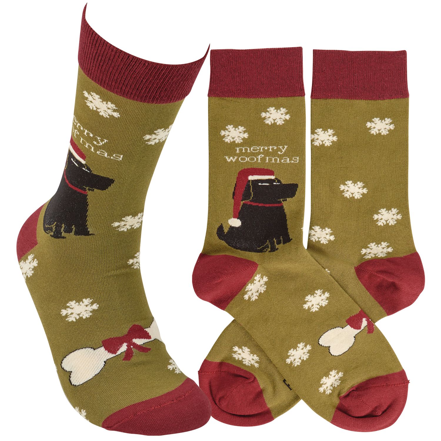 Socks - Merry Woofmas | Primitives by Kathy