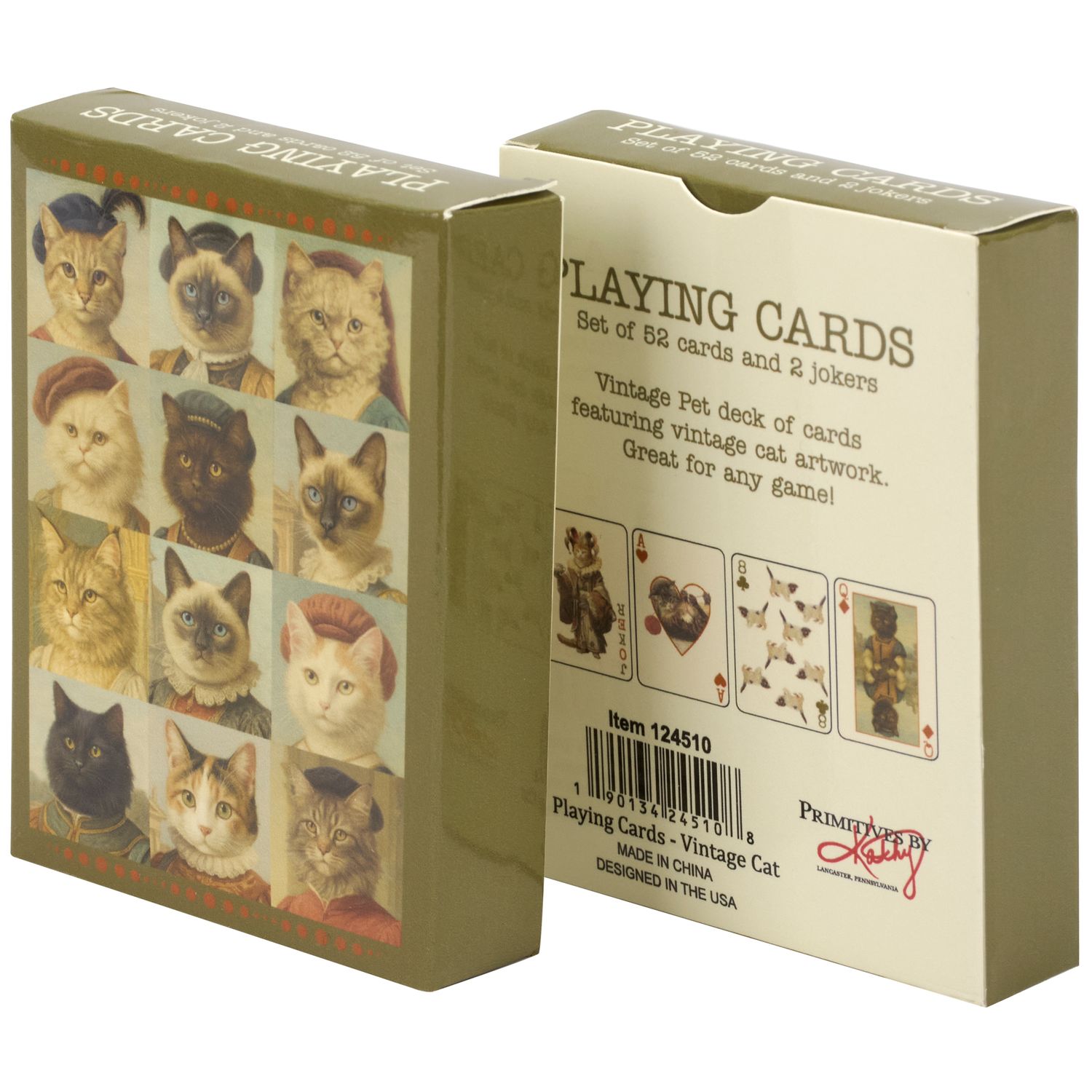 Playing Cards - Vintage Cat | Primitives by Kathy