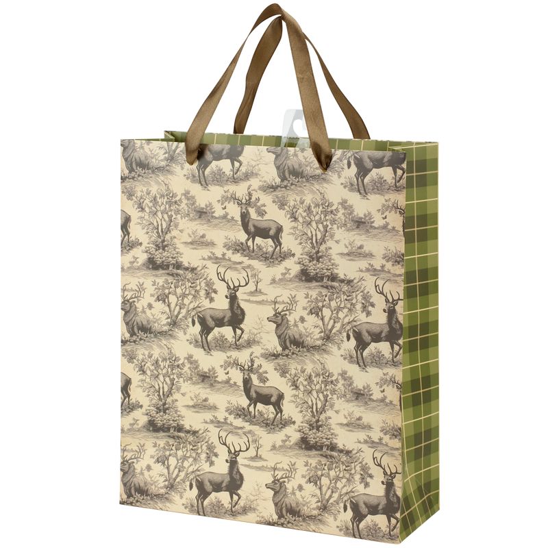 Gift Bag Med - Deer Toile | Primitives by Kathy