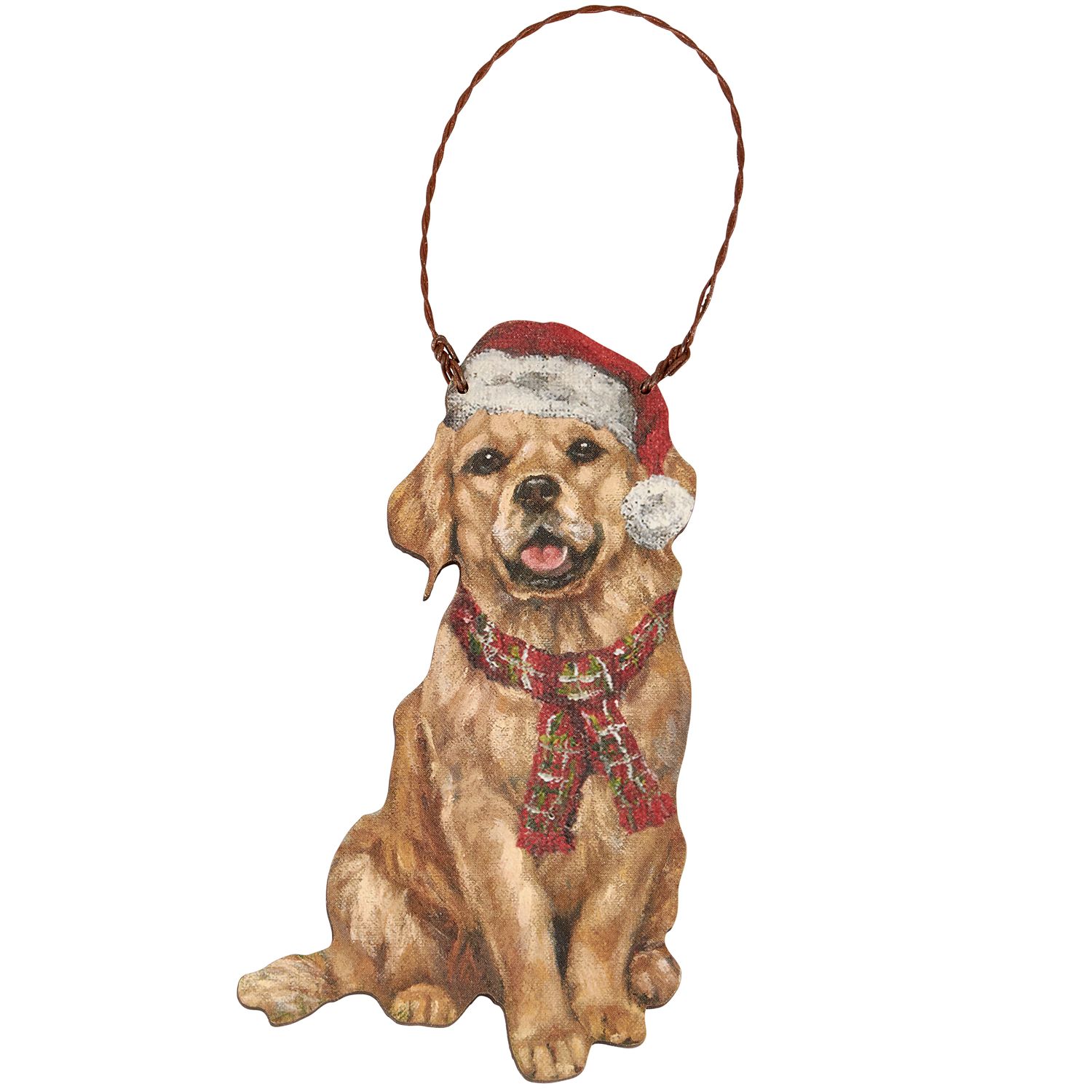 Xmas Orn - Golden Santa | Primitives by Kathy