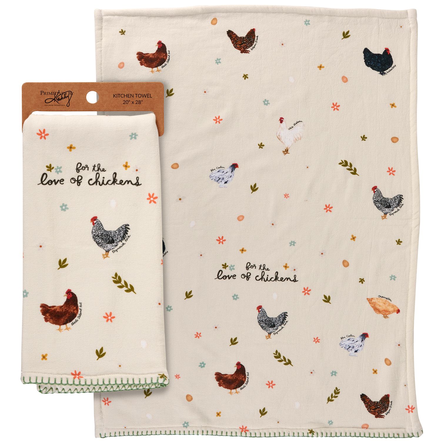 For The Love Of Chickens Towel | Primitives by Kathy