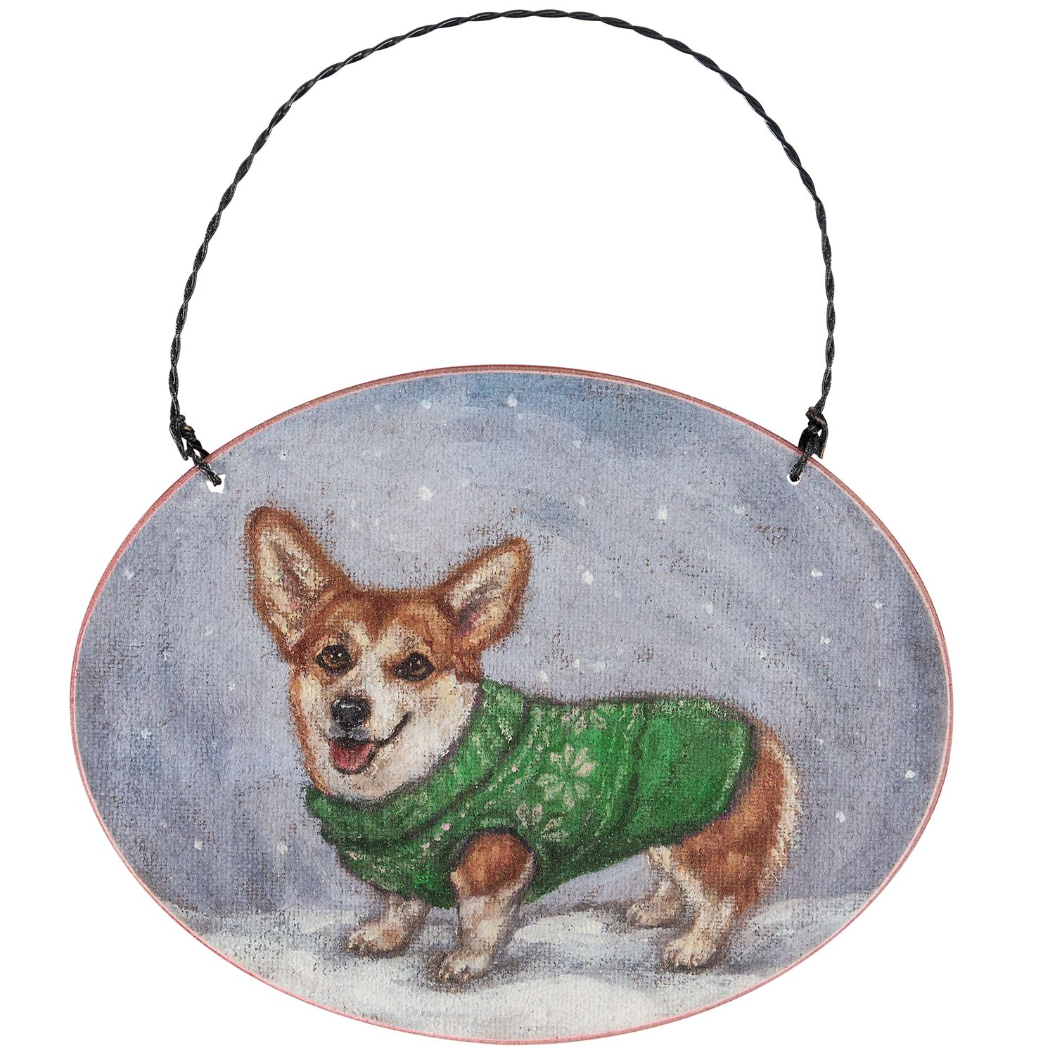 Xmas Orn - Cozy Corgi | Primitives by Kathy
