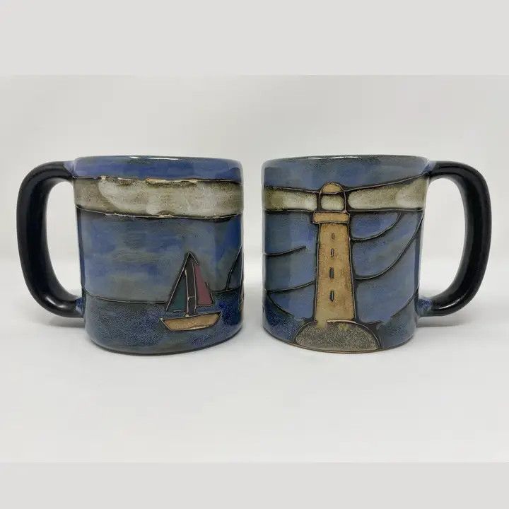 Mara Stoneware Lighthouse Mug