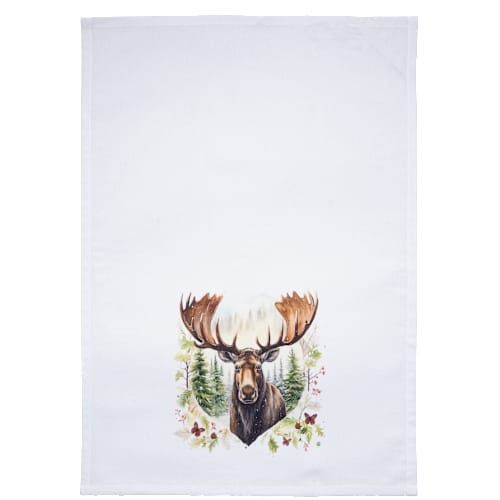 Floral Moose Tea Towel | Cartsen's