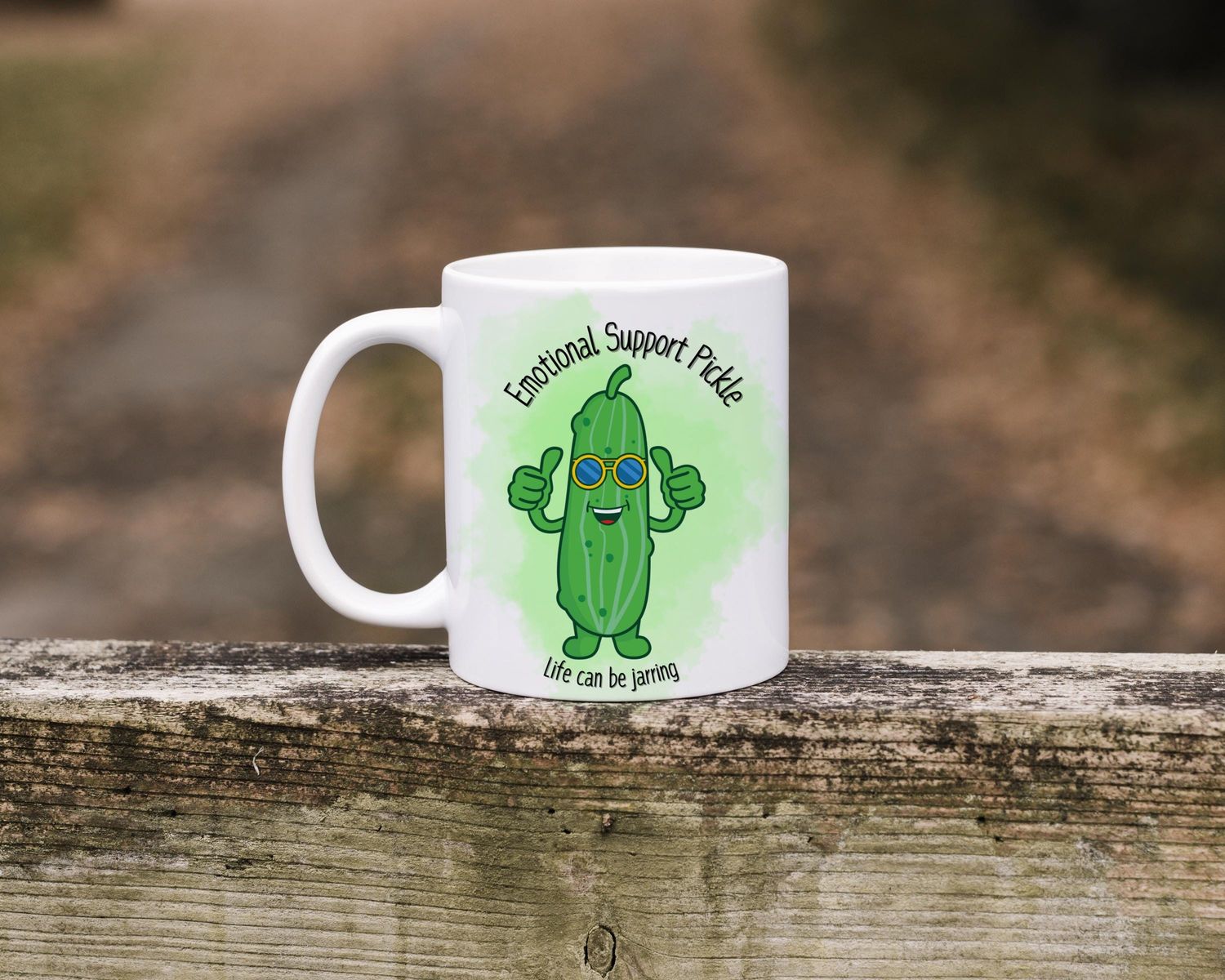 Funny Coffee Mug – Emotional Support Pickles | Mugsby