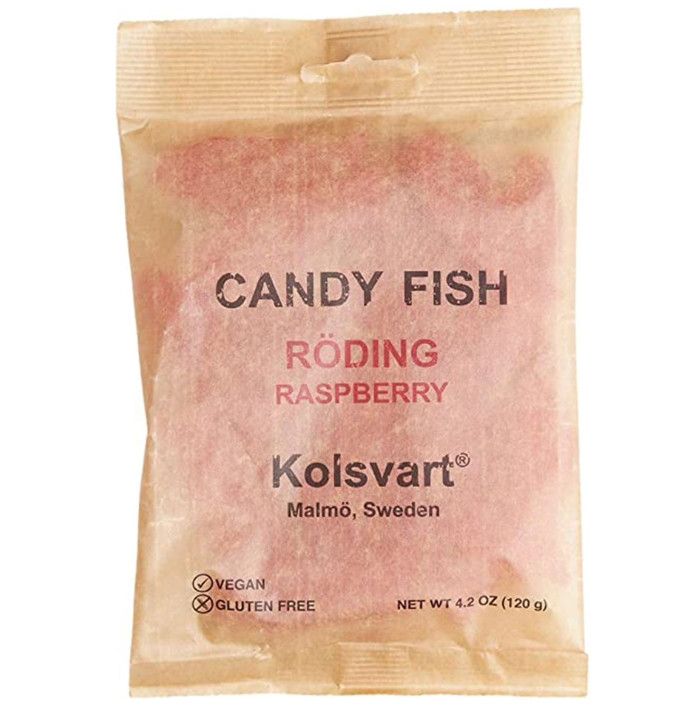 KOLSVART Roding Raspberry candy fish, 4.2 oz