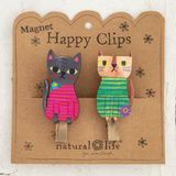 Magnet Happy Clips, Set of 2 - Cat
