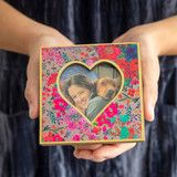 Mini Heart Wooden Picture Frame - Floral | Natural Life