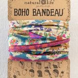 Full Boho Bandeau® Headband - Cream Borders