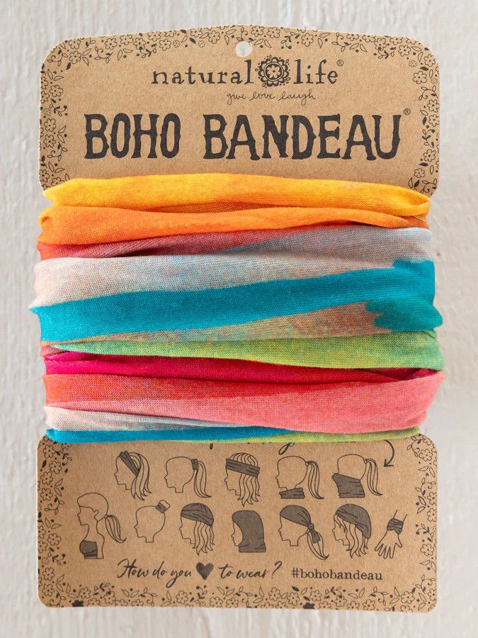 Full Boho Bandeau® Headband - Rainbow Ombre