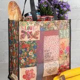 Reusable Grocery Bags - Patchwork Be Happy | Natural Life