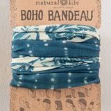 Full Boho Bandeau® Headband - Shibori Stripe Indigo