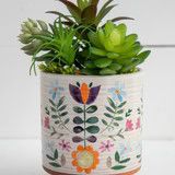 Artisan Planter - Folk Flower | Natural Life