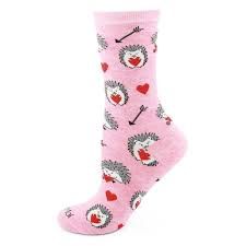 Love Struck Hedgehog Bamboo Crew | Pink Heather | 9-11