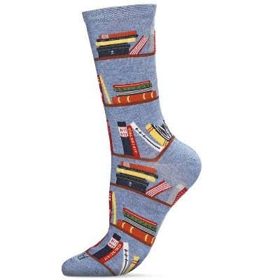 Bookshelf Bamboo Crew | Denim Heather | 9-11