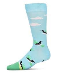 Loon Bird Bamboo Crew | Blue Topaz | 9-11