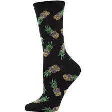 Pineapples Bamboo Crew | Black | 9-11