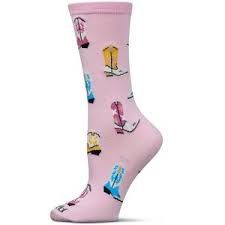 Sassy Boots Bamboo Crew | Crystal Rose | 9-11