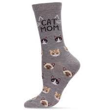 Cat Mom Bamboo Crew | Med Gray Heather | 9-11