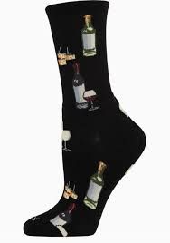 Wine and Cheese Bamboo Crew | Black | 9-11
