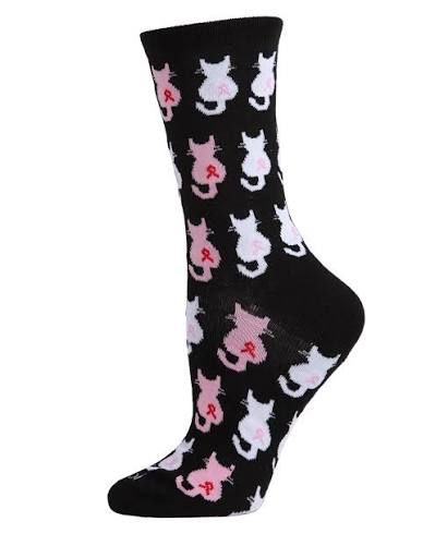 Awareness Cats Bamboo Crew | Black | 9-11