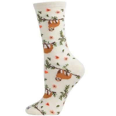 Sloth Bamboo Crew | Marshmallow | 9-11