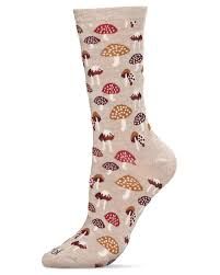 Mushroom Fields Bamboo Crew | Hemp Heather | 9-11