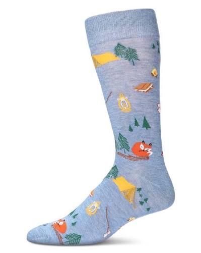 Camping Trip Bamboo Men's Crew | Denim Heather | 10-13