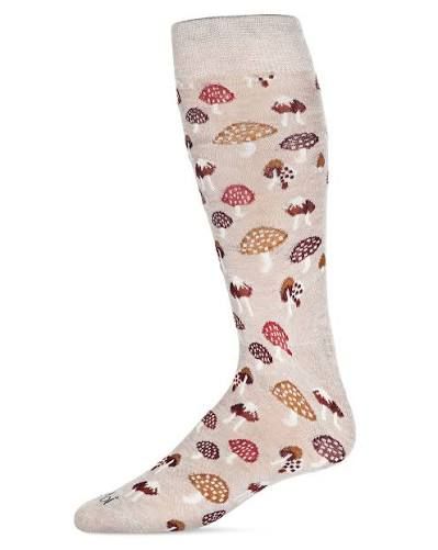 Mushroom Fields Bamboo Men's Crew | Hemp Heather | 10-13