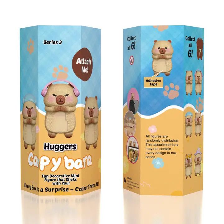 Capybara Huggers: The Phone Hugging Animals Series 3 Collectable Figurine Blind Bag (1pc)