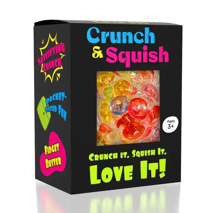 Crunch &amp; Squish Crunchy Squishy Stress Ball Fidget Toy (Color Ships Assorted)