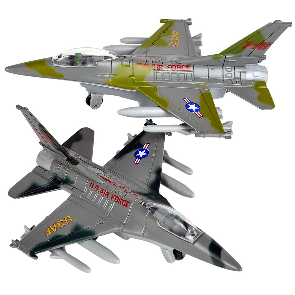 6" Diecast Pullback F-16 Fighting Falcon | Toy Network