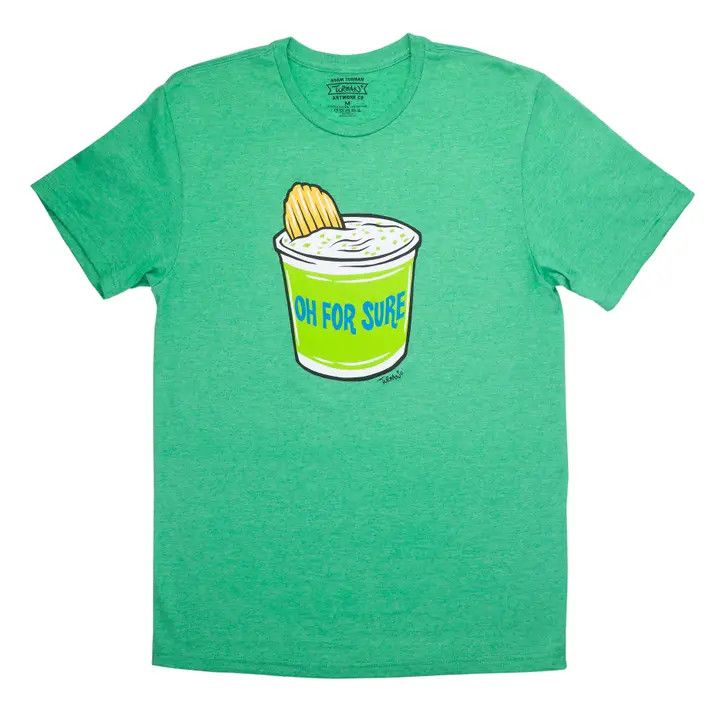 Oh For Sure Heather Green Tee, M