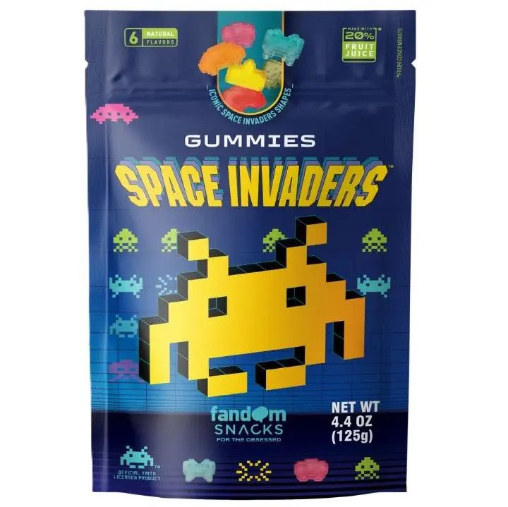 Fandom Snacks Space Invaders Iconic Shaped Gummies 4.4oz