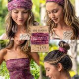 Full Boho Bandeau® Headband - Mauve India Vines
