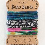 Boho Bands Hair Ties, Set of 3 - Blue Floral