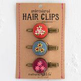 Boho Bands Hair Ties, Set of 3 - Cream Floral