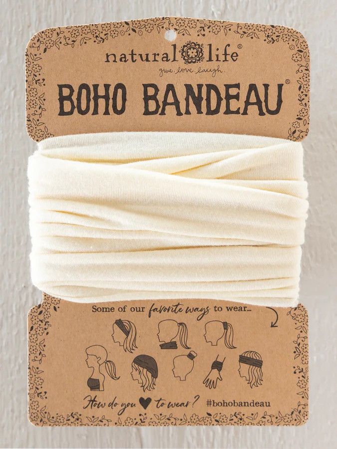 Solid Boho Bandeau® Headband - Cream