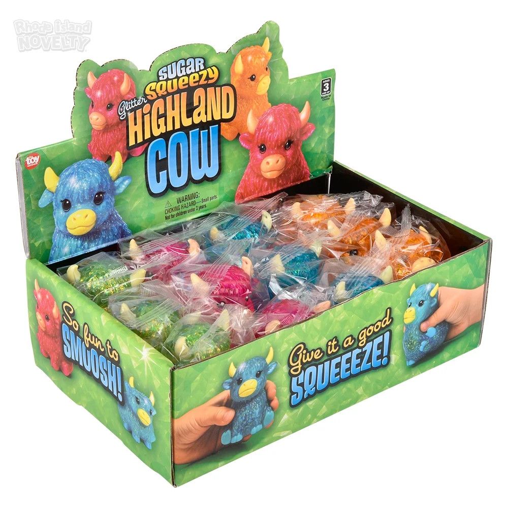 3" GLITTER SUGAR HIGHLAND COW | TOY NETWORK