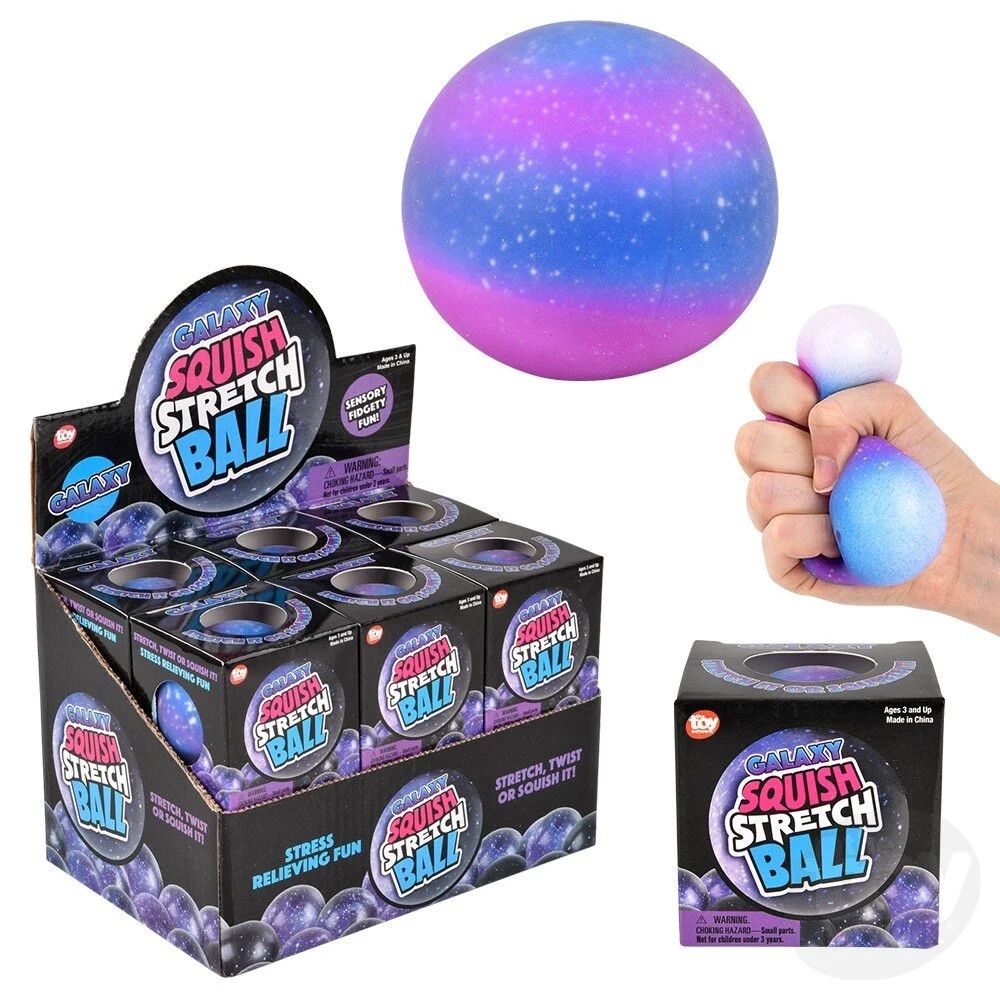 2.5" Squish And Stretch Galaxy Gummy Ball | Toy Network