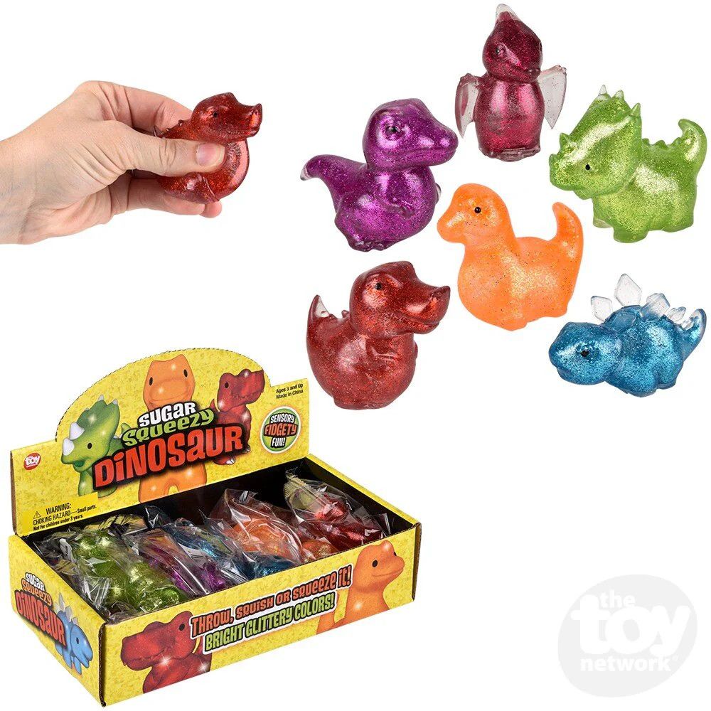 2.5" Squeezy Sugar Dinosaurs | Toy Network