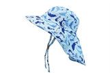 Baby/Kids Sun Hat With Neck Cape - Dolphin - M (2-4y)