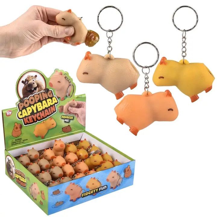 2in Pooping Capybara Keychain | Toy Network